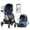 Picture of Evenflo Shyft Intuiti+ Travel System Revolve180 LiteMax NXT Rotational Infant Car Seat with SensorySoothe (Flint)