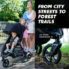 Picture of Baby Jogger City mini GT3 Travel System - Car Seat Stroller Combo with All-Terrain Stroller with Forever Air Rubber Tires and All-Wheel Suspension, and City GO 2 FR-Free Infant Car Seat