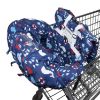 Picture of Shopping Cart Cover for Baby- 2-in-1 - Foldable Portable Seat with Bag for Infant to Toddler - Compatible with Grocery Cart Seat and High Chair (Blue Whale)