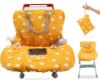 Picture of 2-in-1 Baby Shopping Cart & High Chair Cover - Water-Resistant Padded Grocery Cart Seat Liner with Phone Pouch, Toy Loops & 360 Protection - Anti-Slip, Foldable, Travel Friendly Gender-Neutral Yellow