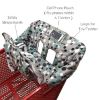 Picture of PandaEar Shopping Cart Cover for Baby, 2-in-1 Grocery Cart Seat Cover & Baby Highchair Cover for Infant, Toddler -(Gray-Polka Dot Pattern)