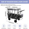 Picture of Rain Cover for Wagon Waterproof Canopy for Collapsible Folding Carts Strollers Wagon Cart Cover with Zippered Side Wagon Accessories for Camping Picnic Shopping Garden Outdoor Activities (Black)