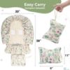Picture of Shopping Cart Cover for Baby Girl and Boy | Water Resistant Baby High Chair Cover | Grocery Cart Cover for Baby w/Toy Loops, Water Bottle Strap, Phone Pouch | Gift Idea for New Mom