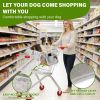 Picture of Shopping Cart Cover for Dogs, Pet Grocery Cart Cover with Sponge Padding and Sewn-in Storage Pockets on Both Sides, Foldable & Portable with Integrated Carry Bag