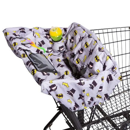 Picture of J.L. Childress Warner Bros. Shopping Cart & High Chair Cover for Baby, Kids, & Toddler - Cover for Grocery Carts & Restaurants, Universal Fit - Batman