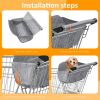 Picture of Mimoyalaso Shopping Cart Cover for Dogs, Portable Quilting Grocery Cart Cover with Storage Bag, Portable and Easy-on Stretch Design Comfortable and Easy to Clean