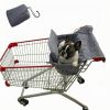 Picture of Aethycovi Portable Shopping Cart Cover for Dogs, Secured with Hook and Loop with Safety Ropes, Quilting Grocery Cart Cover, Comfortable and Easy to Clean with Carry Bag (Gray)