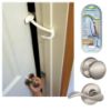 Picture of DOOR MONKEY Child Proof Door Lock & Pinch Guard - For Door Knobs & Lever Handles - Easy to Install - No Tools or Tape Required - Baby Safety Door Lock For Kids - Very Portable - Great for Dogs & Cats