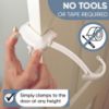 Picture of DOOR MONKEY Child Proof Door Lock & Pinch Guard - For Door Knobs & Lever Handles - Easy to Install - No Tools or Tape Required - Baby Safety Door Lock For Kids - Very Portable - Great for Dogs & Cats