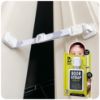 Picture of Door Buddy Baby & Cat Door Latch - Grey. Adjustable Strap Keeps Kids Out of Cat Areas. Simple Child Safety Lock for Doors. The Easier Baby Gate and Kitty Door Interior Alternative.