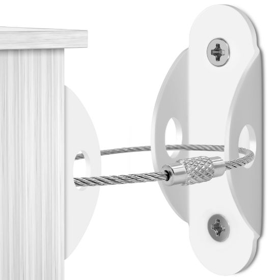 Picture of 4our Kiddies 10 Pack Furniture Anchors for Baby Proofing, Anti Tip Furniture Wall Anchors, Secure 400 Pounds Cabinet, Bookcase, Dresser to Wall, Earthquake Furniture Straps for Child Safety