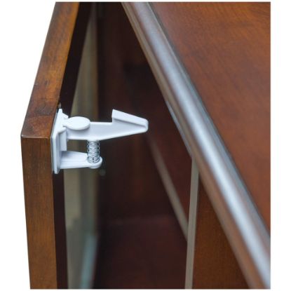 Picture of Inaya Cabinet Locks Baby Proofing (Standard Length) - Child Proof Drawer Locks - Child Safety Cabinet Latches with 3M Adhesive Easy Installation - No Drilling or Extra Screws (8 Pack)