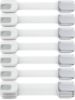 Picture of Child Safety Strap Locks (10 Pack) Baby Locks for Cabinets and Drawers, Toilet, Fridge & More. 3M Adhesive Pads. Easy Installation, No Drilling Required, White/Gray