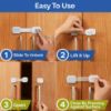 Picture of Child Safety Strap Locks (10 Pack) Baby Locks for Cabinets and Drawers, Toilet, Fridge & More. 3M Adhesive Pads. Easy Installation, No Drilling Required, White/Gray