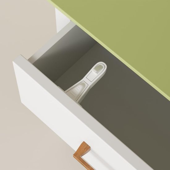 Picture of SAFELON 12 Pcs Baby Safety Cabinet Locks Childproof Drawer Locks with Screws, Kids Latch for Drawers and Cabinets, Works with Most Cabinets and Drawers.