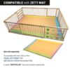 Picture of ZETY Natural Wood Baby Playpen - 8 or 10 Panel Foldable Play Yard with Door Panel and Built-in Toys, CPC Certified & SGS Tested