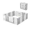 Picture of Albott Baby Fence Kid Playpen 18 Panel Albott Play Yard - Foldable Kids Safety Activity Center Playard Safety Lock Gate,Adjustable Shape, Portable Design for Indoor and Outdoor (18 Panel, Grey+White)