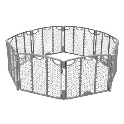 Picture of Evenflo Versatile Play Space Adjustable Play Area, Plastic, 8-Panel (Cool Gray)