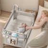 Picture of TinyGlow 4 in 1 Baby Bassinet, Pack and Play, Bedside Crib Sleeper, Diaper Changer, Quickly Assembled and Folded Portable Crib with Mattress and Mosquito Net, Easy to Carry