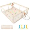 Picture of Abdtech Playpen for Babies and Toddlers 79x71inch - Extra Large Baby Gate Play Pen with Soft Breathable Mesh Cover - Indoor and Outdoor Baby Playard - Portable Playpen for Babies (Apricot)