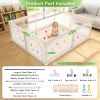 Picture of Abdtech Playpen for Babies and Toddlers 79x71inch - Extra Large Baby Gate Play Pen with Soft Breathable Mesh Cover - Indoor and Outdoor Baby Playard - Portable Playpen for Babies (Apricot)