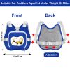 Picture of Accmor Toddler Harness Leash, Baby Leash + Anti Lost Wrist Link, Walking Harness Leashes for Kids Cute Excavator Tether Wristband Assistant Strap Belt for Outdoor Travel (Blue)