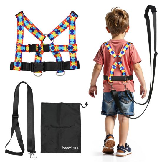 Picture of HOOMTREE Safety Harness Leash for Special Needs Child Aged 3-6 Years Ajustable, Sturdy Walking Harness for Older Children with Grab Handle, Keeping Active ADHD/ASD Autism Kids Safe in Public
