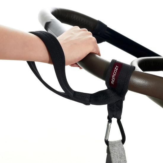 Picture of Momcozy Handle Strap for Baby Stroller | Safety Wrist Leash | Adjustable Pram Wheelchair Hand Leash | with Hooks for Storing Items | Security-Accessory for Child Safety