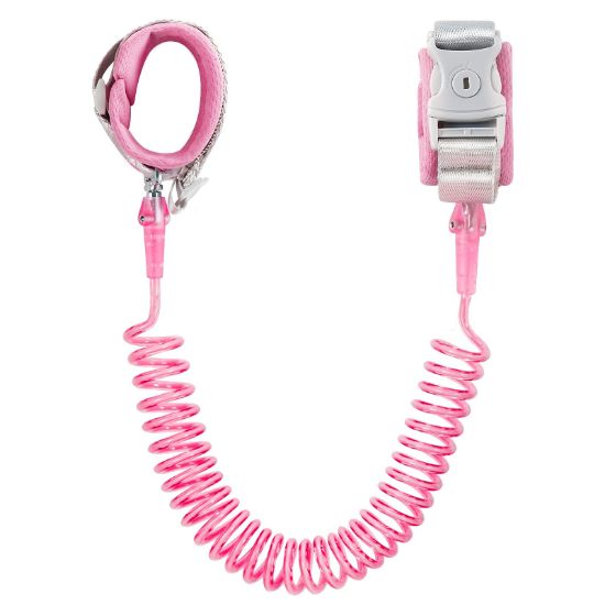 Picture of Anti-Lost Wrist Chain Anti Lost Leash Baby Leash with Child Upgraded Safety Locks for Kids Babies, Kids, Wrist Band for Outdoor Activities, Shopping(Pink 8.2 Ft)