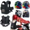 Picture of YISNDYA Child Motorcycle Safety Harness Reflective Strip, Reflective Child Motorcycle Harness Adjustable, Safety Harness For Kids & Toddlers Aged 3-12 Years - Black
