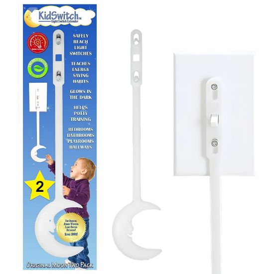 Picture of Kidswitch Light Switch Extender for Kids - Award Winning, Easy Grab Handle, Glow-in-The-Dark (Original, 2 Pack)