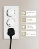 Picture of BBsecure Outlet Covers Baby Proofing - 40 Pack Plug Covers Baby Proofing with Unique Rotating Design, Outlet Plug Covers to Prevent Electrical Shock, for US 3-Prong, Home, Office, School, White