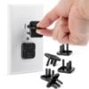 Picture of Bates- Electrical Outlet Covers Baby Proofing, 10 Pack, Black, ABS Plastic, 3 Prongs & Hidden U Ring Design, Outlet Plug Covers Baby Proofing