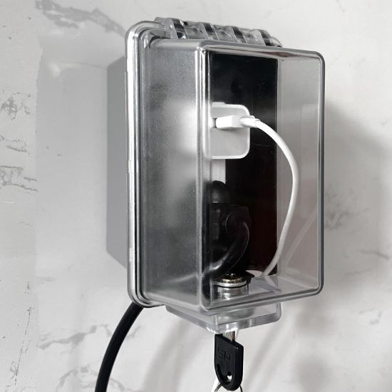 Picture of PILISPARK Baby Safety Outlet Cover Box-Key Lock for Much Better Toddler Proofing, Easier Operation, Simple 4 Step Install with Included Screws,Provides Extra Space Inside for Plugs,Adapters