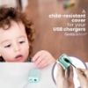 Picture of Baby Proof USB Charger Cover - Child-Resistant Cord Tip Enclosure for Standard USB Charging Cables - (3 Pack, White)