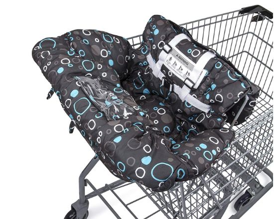 Picture of Premium Shopping Cart Cover & High Chair Cover, Easy Install, Harness System, Soft Comfort Cushioning, Universal Size (Black)