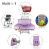 Picture of Shopping Cart Cover for Baby boy Girl, Multi-in-1 Cart Covers for Babies, Infant High Chair Cover, Machine Washable, Soft Padded Grocery cart seat Cushion Cover, Purple dot