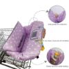 Picture of Shopping Cart Cover for Baby boy Girl, Multi-in-1 Cart Covers for Babies, Infant High Chair Cover, Machine Washable, Soft Padded Grocery cart seat Cushion Cover, Purple dot