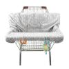 Picture of The Peanutshell Shopping Cart Cover for Baby, High Chair Cover for Restaurant Seat, Grocery Cart Cover for Baby Girl and Boy, Cotton Buggy Covers for Babies, Toddler Shopping Cart Cover, Neutral Grey