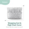 Picture of The Peanutshell Shopping Cart Cover for Baby, High Chair Cover for Restaurant Seat, Grocery Cart Cover for Baby Girl and Boy, Cotton Buggy Covers for Babies, Toddler Shopping Cart Cover, Neutral Grey