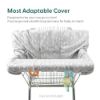 Picture of The Peanutshell Shopping Cart Cover for Baby, High Chair Cover for Restaurant Seat, Grocery Cart Cover for Baby Girl and Boy, Cotton Buggy Covers for Babies, Toddler Shopping Cart Cover, Neutral Grey
