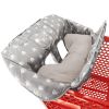 Picture of Soft Pillow Attached Waterproof 2-in-1 Baby Grocery Cart Seat Cover and High Chair Cover (Grey Arrow)