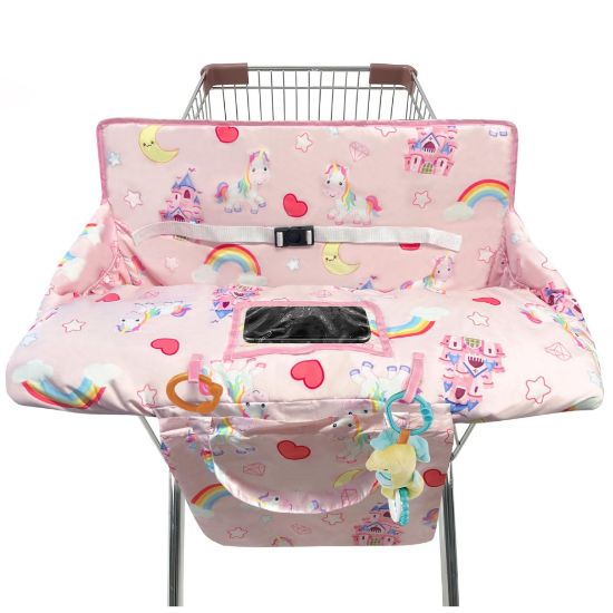 Picture of Shopping Cart Cover for Baby,2-in-1 High Chair Cover with Portable Cloth Bag,Cart Seat Pad for Babies Grocery Cushion Cover Restaurant,Suitable for All Supermarkets