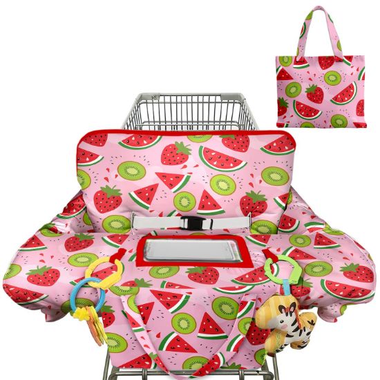 Picture of Shopping Cart Cover for Baby Girl Boy 2-in-1 High Chair Water Resistant High Chair Cover Blue Sailboat Gender Neutral Cart Cover for Babies Padded Grocery Cart Cover for Baby