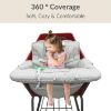 Picture of PandaEar Shopping Cart Cover for Baby, 2-in-1 Grocery Cart Seat Cover & Baby Highchair Cover for Infant, Toddler -Grey