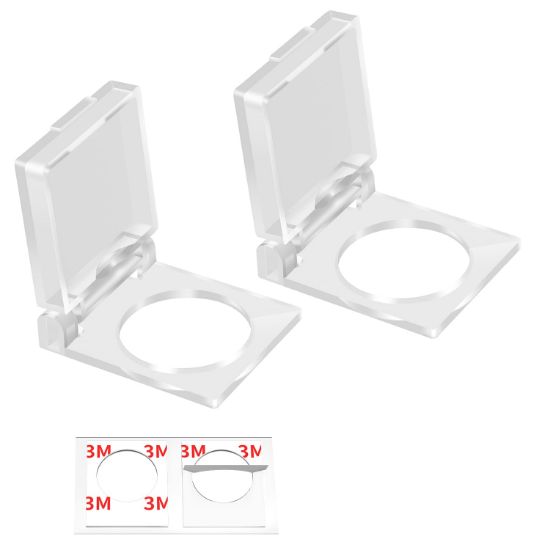 Picture of DaierTek 16mm Dustproof Safety Push Button Cap Cover Guard Plastic Protector Child Proof for 16mm Push Button Switch Computer Light Pad -2Pack