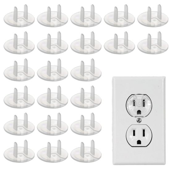 Picture of 50 Pack Outlet Covers Baby Proofing Clear Outlet Covers Baby Safety Outlet Plug Covers Safe & Secure Electric Plug Protectors Sturdy Childproof Socket Covers for Home & Office