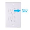 Picture of AUSTOR 12 Pack Baby Safety Electric Outlet Covers Baby Safety Self Closing Wall Socket Plugs Plate Alternate for Child Proofing