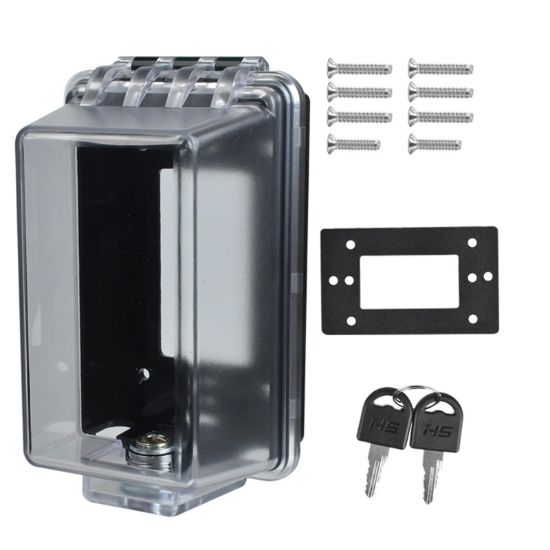 Picture of PKLIYH Baby Safety Outlet Cover Box-Key Lock for Much Better Toddler Proofing,Easier Operation,Simple 4 Step Install with Included Screws,Suitable for all Standard Electrical Outlets and Wall Switch