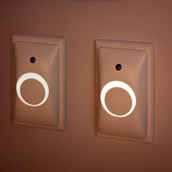 Picture of GlowGuard Childproof Outlet Covers & Night Light (2-Pack) | Secure & Tamper Resistant | Childproof, Babyproof, Toddler Proof, Child Safety Socket Cover | Light Sensor or Manual Toggle | Patent Pending